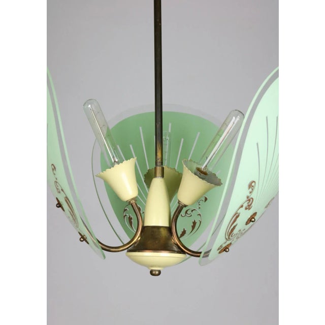 Vintage Italian Murano Glass Pendant Light, 1950s For Sale - Image 6 of 11