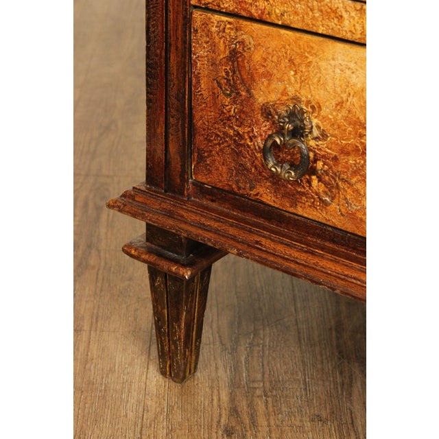 Early 21st Century Peter Andrews Italian Neoclassical Style Distressed Finish Chest of Drawers For Sale - Image 10 of 13
