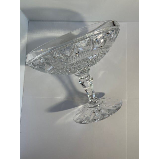 1990s Waterford Crystal Ballina Compote Dessert Bowl & Box #109162 Ireland. Mint For Sale In Los Angeles - Image 6 of 12