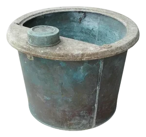 19th Century Copper Cauldron Log Bin or Planter