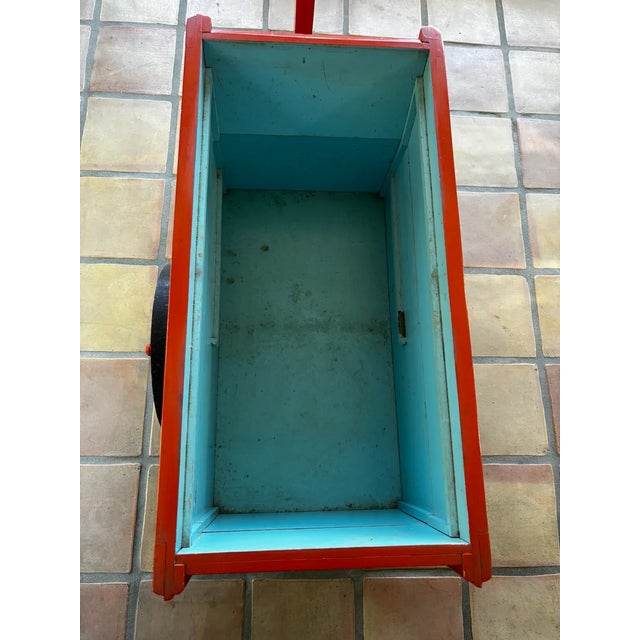 Red Handcrafted Costa Rican Oxcart For Sale - Image 8 of 12