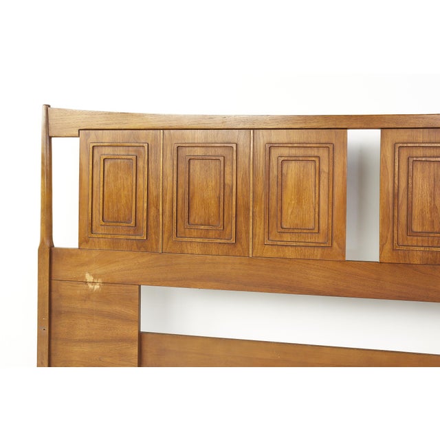 Broyhill Sculptra Mid Century Walnut King Headboard Chairish