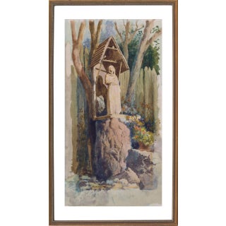 Theodore Ernest "Langguth Statue of an Ascetic (The Hermit)" Impressionist Still Life 1920s For Sale