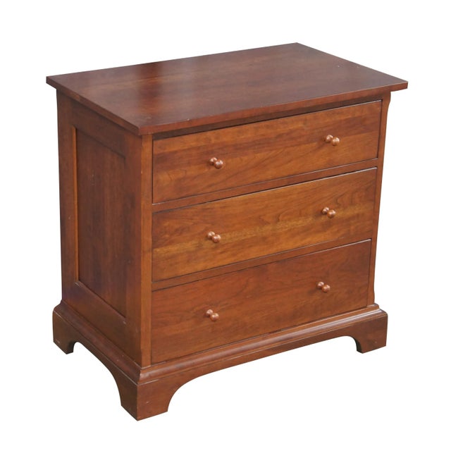 Mission Vintage Durham Furniture Cherry Mission Craftsman Style Nightstand Side Table For Sale - Image 3 of 12
