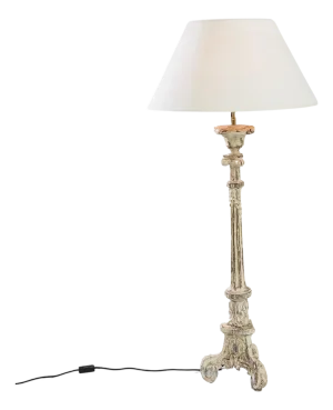 1800s French Wooden Floor Lamp
