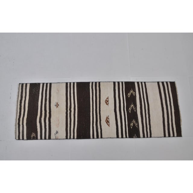 Turkish Vintage Handwoven Hemp Rug For Sale - Image 3 of 8