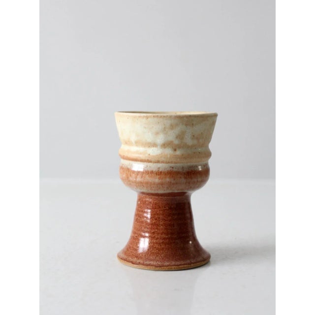 Contemporary Vintage Pottery Cup For Sale - Image 3 of 9