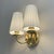 Gold Brass & Cream Fabric Wall Light, Sweden, 1940s For Sale - Image 8 of 15
