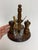 Beautiful vintage mid-century glass and wood condiment set. This is a complete set! A charming vintage mid-century set for...