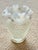 Vintage Fenton Art Glass 6" Tall Opalescent Hobnail Vase Ruffled Top Circa 1960's For Sale - Image 9 of 12
