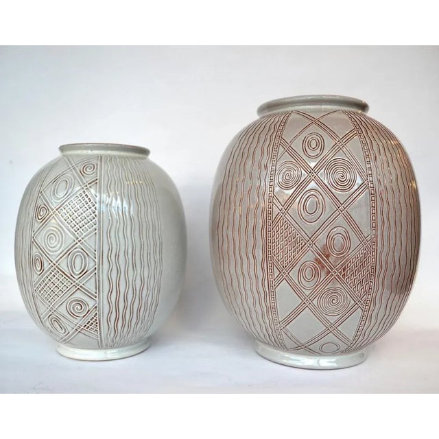 Vintage Dutch Ceramic Vases by Wim Visser for Sphinx, 1950s, Set of 2 For Sale - Image 6 of 13