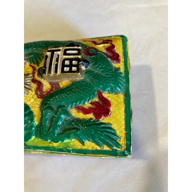 Vintage Dresdencraft Dragon Ceramic Box For Sale - Image 4 of 9