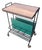 Side Table with Magazine Rack on Casters in Metal and Veneer, 1960s For Sale