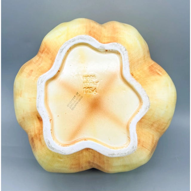 Pumpkin Vintage Italian Hand-Painted Pumpkin Tureen With Ladle – Majolica / Country French / Farmhouse Cottage For Sale - Image 8 of 14