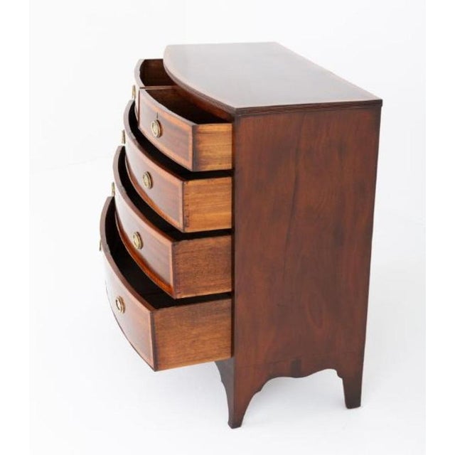Regency mahogany bow fronted chest of drawers This chest of drawers is raised upon splay feet with a shaped apron Period...
