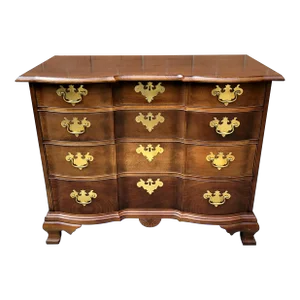 Treasures From SPNEA's Homes 4 Drawer Blockfront Mahogany Goddard Chest