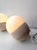 Glass Pair of Travertine and Opaline Glass Culbuto Lamps Italy, 1980s For Sale - Image 7 of 12