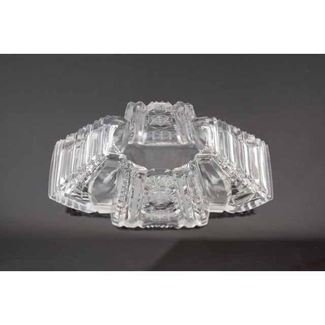 Vintage Cut Crystal Glass Vase from Glasswork Novy Bor, 1950s For Sale - Image 8 of 12