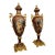 Elegant Burgundy Porcelain Vases Set of 2– Classic French Style Décor For Sale