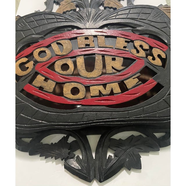 19th Century Folk Art Black Forest Wall Pocket Letter Plaque Antique Original carved Letter / Magazine Wall Plaque Holder...