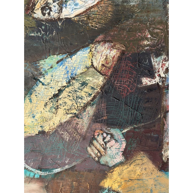 1960s Alfred Rogoway, Figurative Composition, 1960, Oil Painting For Sale - Image 5 of 6