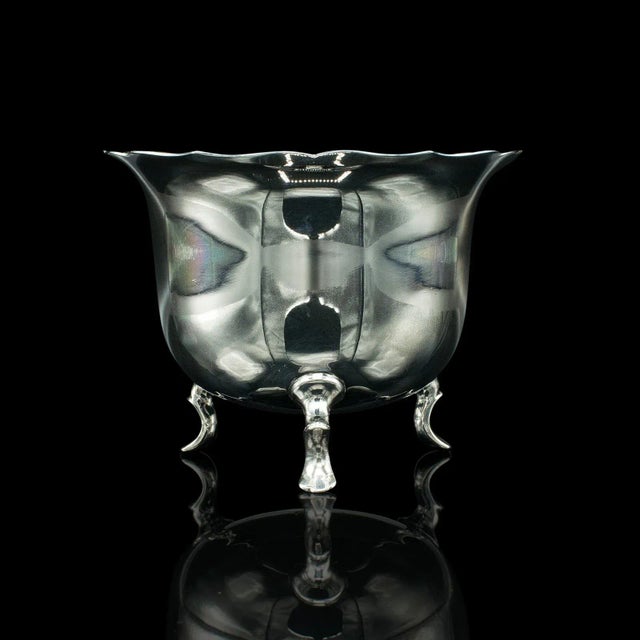 Late 19th Century 1900s Small Antique Victorian English Silver Plate Serving Bowl For Sale - Image 5 of 10