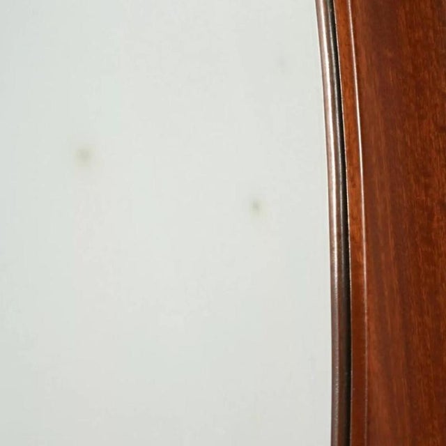 1950s Danish Wall Mirror in Mahogany, 1950s For Sale - Image 5 of 10