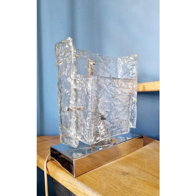 AVMazzega Italian Murano Glass Table Lamp attributed to Mazzega, Italy, 1970s For Sale - Image 4 of 13