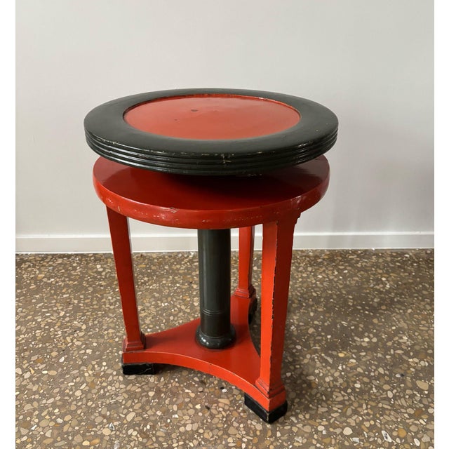 Art Deco Style Green and Orange Adjustable Piano Stool, 1920s-1930s For Sale - Image 3 of 14