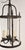This elegant lantern features a cylindrical glass enclosure held within a bronze frame with gracefully arched supports and...