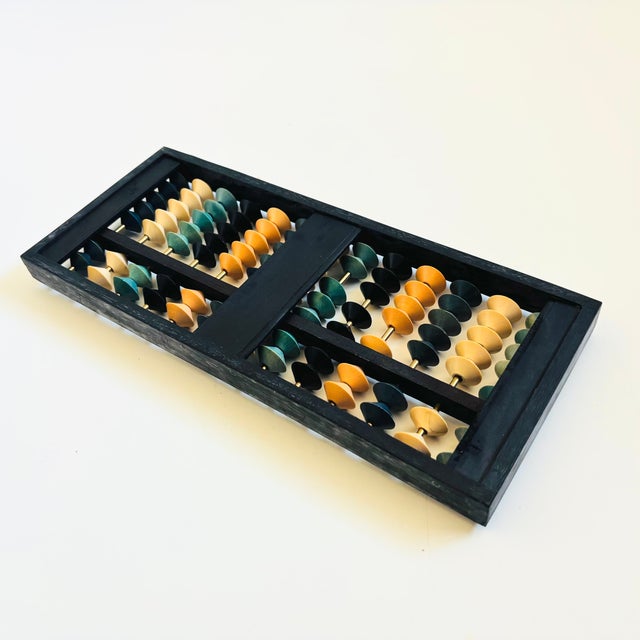 Vintage Japanese Wood Abacus - Blue Stained Beads For Sale - Image 9 of 9