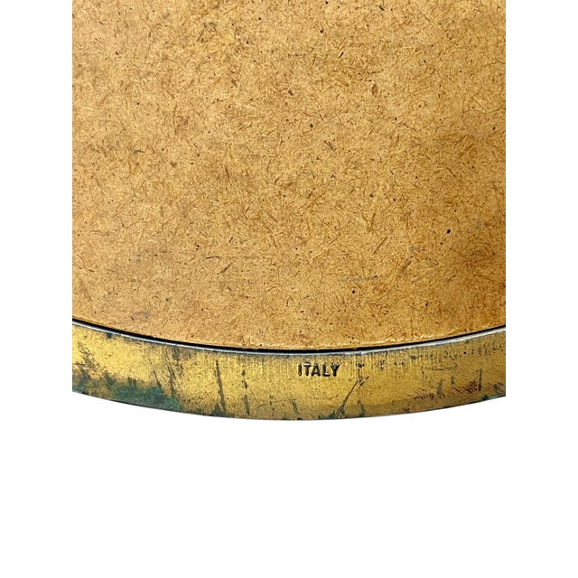 Vintage Italian Gold Resin Circular Mirror For Sale - Image 9 of 16
