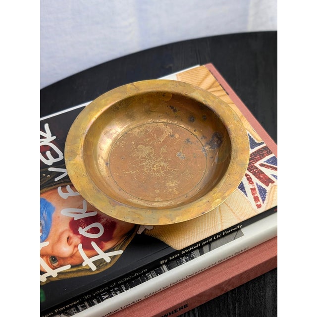 Mid-Century Modern Danish Bronze Vide Poche with Engraved Mermaid and Dolphin Motif, 1930s For Sale - Image 9 of 10