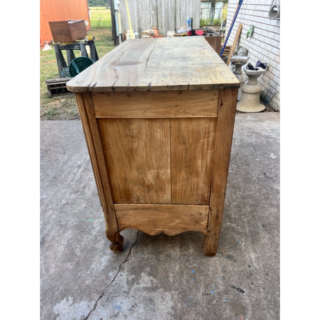 Beige French 18th Century Louis XV Bleached Walnut Two Door Buffet For Sale - Image 8 of 12