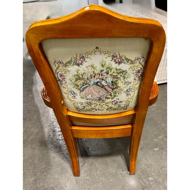 Wood Late 20th Century Louis XV French Provincial Parlor Chair For Sale - Image 7 of 12