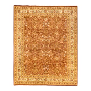 Mogul, One-of-a-Kind Hand-Knotted Area Rug - Orange, 8' 3" x 10' 4" For Sale