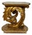 Vintage Italian Rococo Gold Giltwood Acanthus Pedestal Side Table For Sale