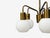 Brass Danish Modern, Pendant Light, Brass, Opal Glass, Denmark, 1970s For Sale - Image 8 of 11