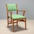 Vintage Armchair in Green Fabric, 1950s For Sale - Image 11 of 11
