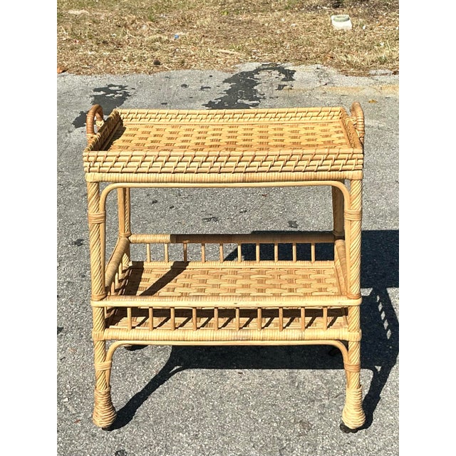 Vintage Coastal Serena and Lily Bar Cart For Sale - Image 9 of 9
