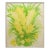 1970s Floral Acrylic Painting in Yellow and Green, Framed For Sale