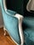 Mid-20th Century French Provincial Wingback Chair in Kravet Peacock Blue Velvet For Sale - Image 11 of 18