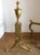Metal Antique Andirons, Louis XIV Style Andirons, Brass For Sale - Image 7 of 7