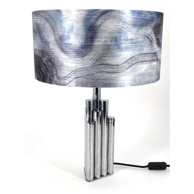 Postmodern Table Lamp with Lampshade in the style of Reggiani, 1970s For Sale - Image 3 of 10