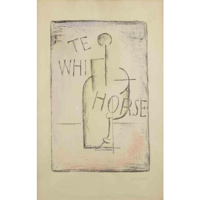 1940s Carlo Carrà, The White Horse, Lithograph, 1944 For Sale - Image 5 of 5