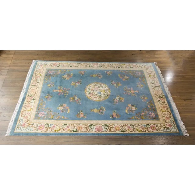 20th Century Chinese Floral Rug For Sale - Image 4 of 12