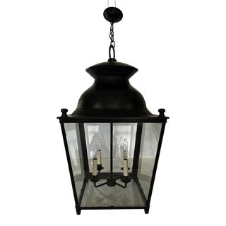 Vaughan French Chateau Large Black Ceiling Lantern Light Fixture For Sale