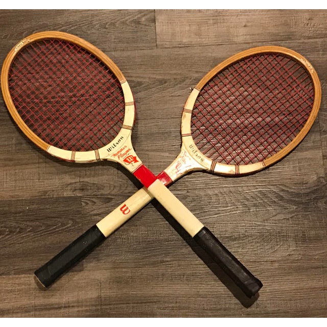 Vintage Wilson Tennis Racquets Set of 2 Chairish