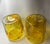 Murano Vintage Murano Goti De Fornasa Amber Yellow & Brown Swirl Art Glass Tumblers — Pair For Sale - Image 4 of 12