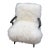 Four Hands Mongolian Sheepskin Accent Chair With Lumbar Pillow For Sale